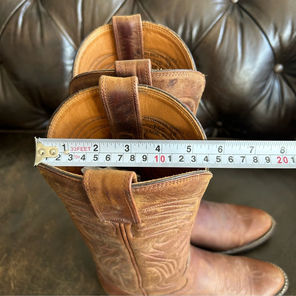 Alberta Boots Women’s Chestnut Leather Western Boots size 9.5AA - Picture 8 of 10